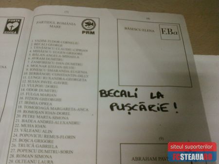 Becali , in P.E. !